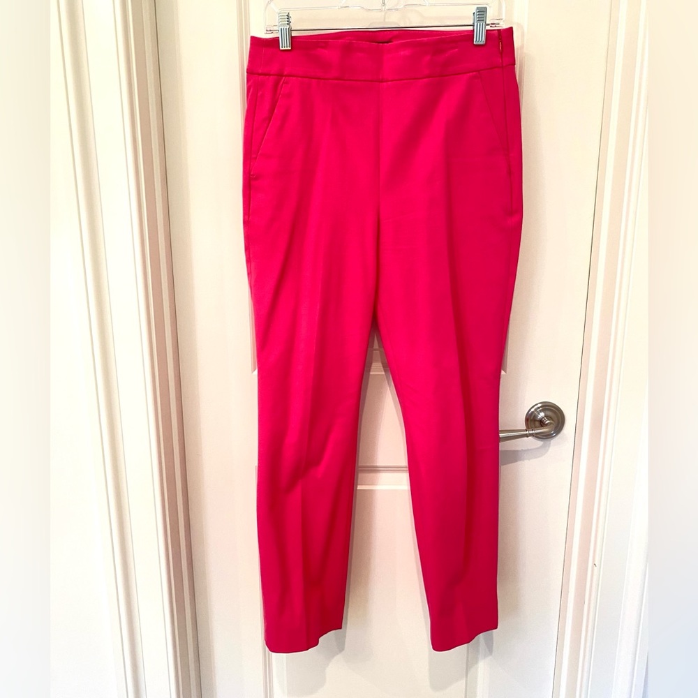 J Crew Pink Cropped Pants with stretch size 8